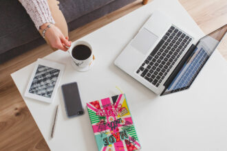 top view laptop coffee table 1